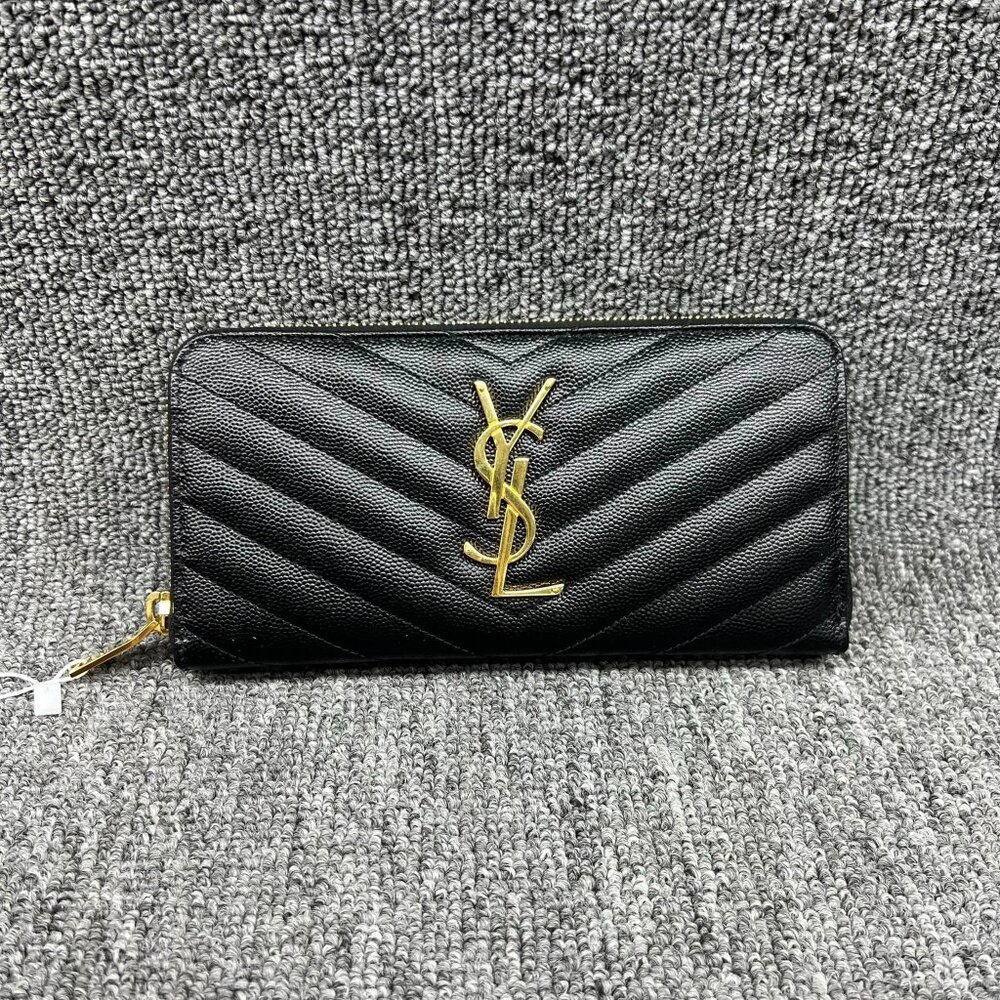 100% AUTHENTIC SAINT LAURENT PARIS ZIPPY WALLET - Picture 1 of 15